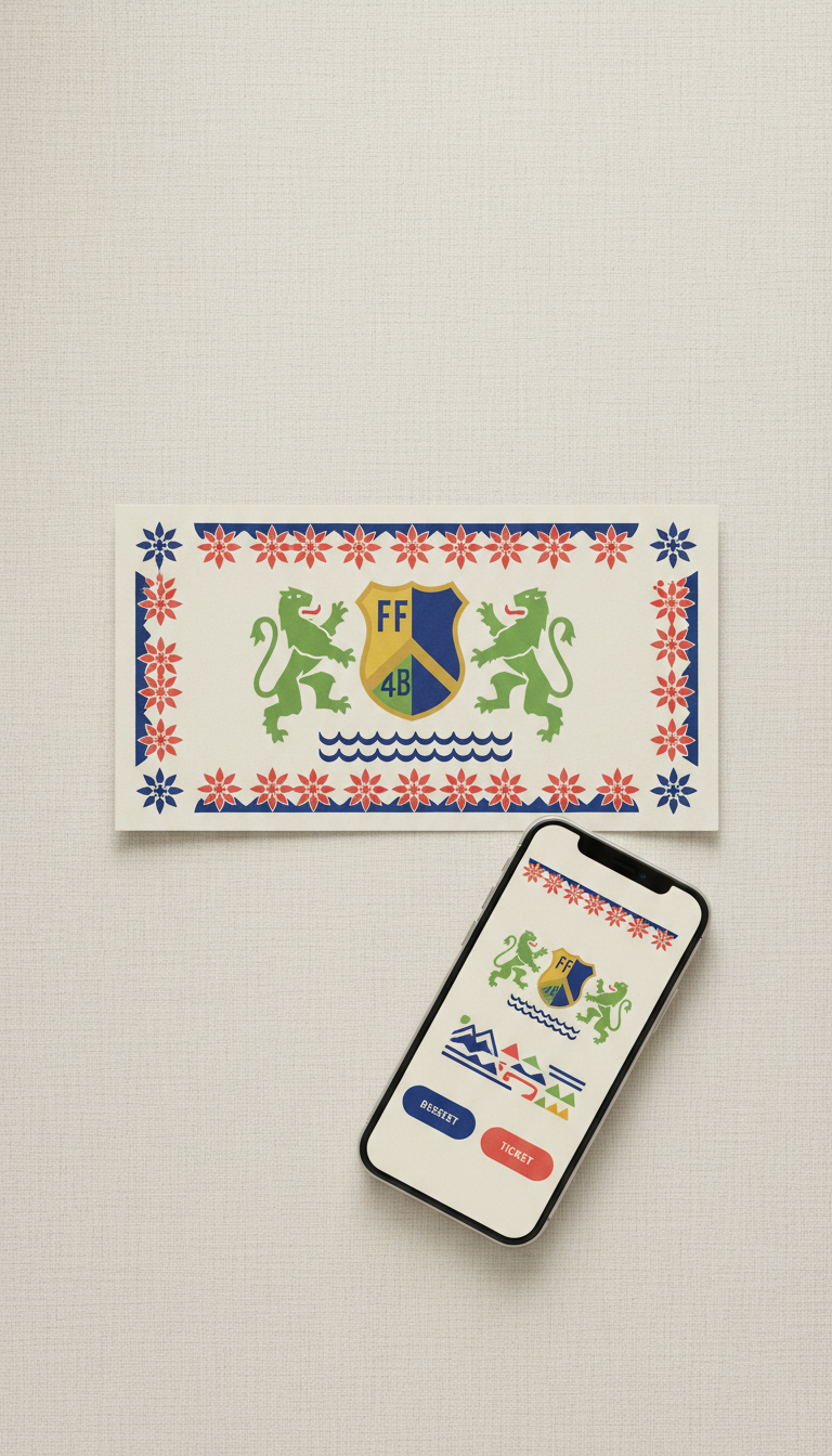 Konzertticket im bayerischen Design