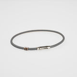 ShowYourColours leather bracelet silver
