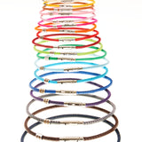ShowYourColours leather bracelet silver