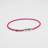ShowYourColours leather bracelet silver