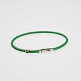 ShowYourColours leather bracelet silver
