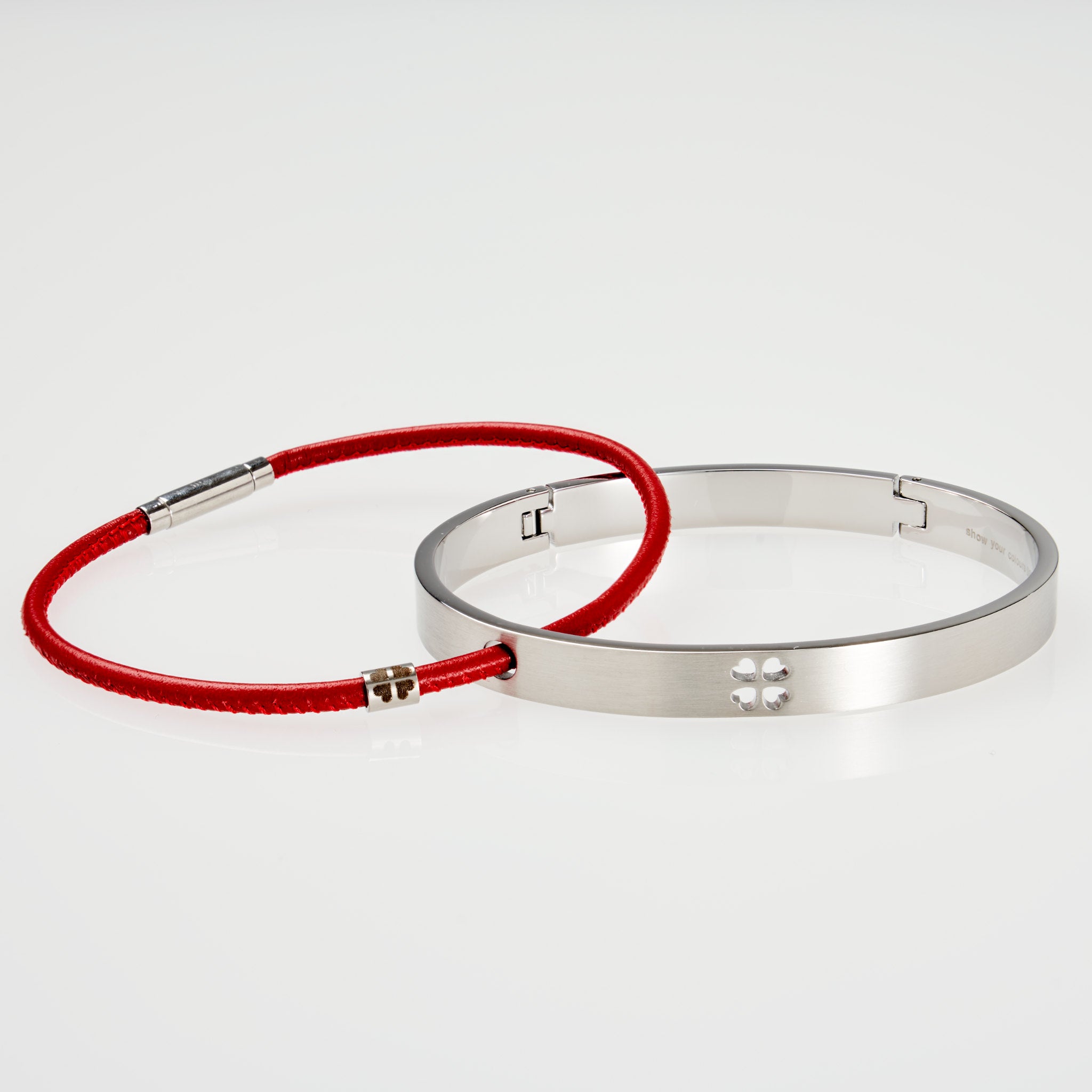 ONE WORLD Armreif silber gelasert