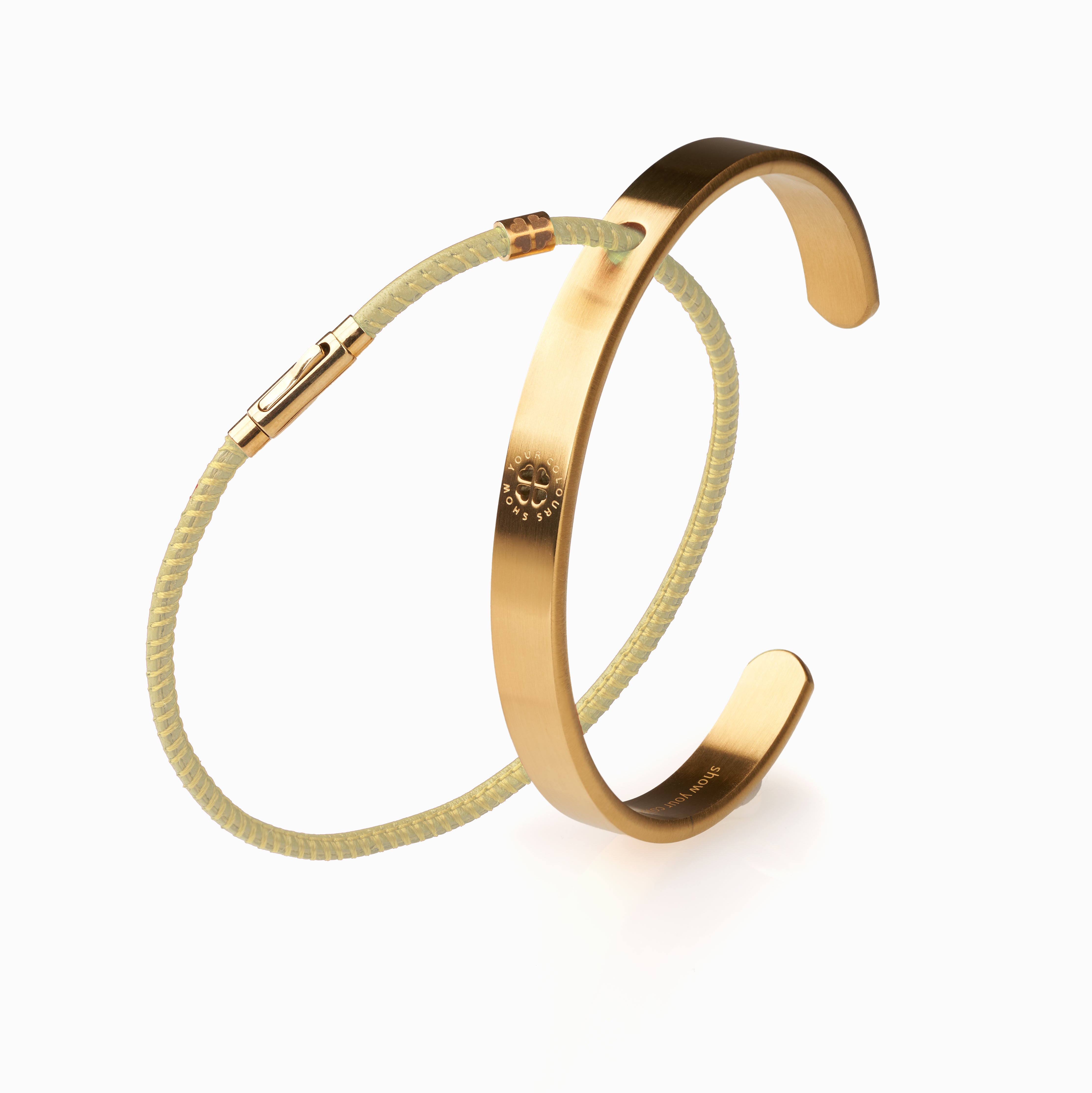 #farbe lederarmband_buttergelb