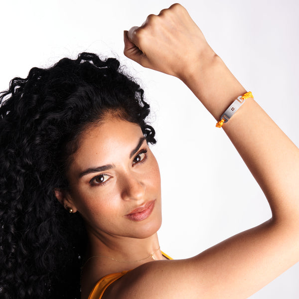 Armband mit SYC Medaillon silber mattiert