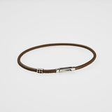 ShowYourColours leather bracelet silver