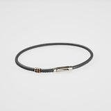 ShowYourColours leather bracelet silver