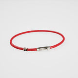 ShowYourColours leather bracelet silver