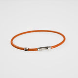 ShowYourColours leather bracelet silver