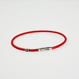 ShowYourColours leather bracelet silver