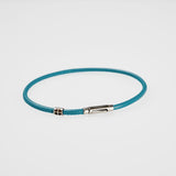 ShowYourColours leather bracelet silver