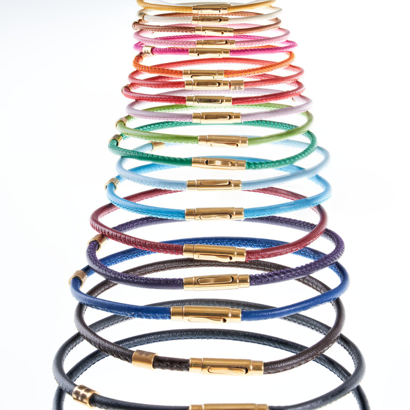 Pulsera de cuero ShowYourColours oro